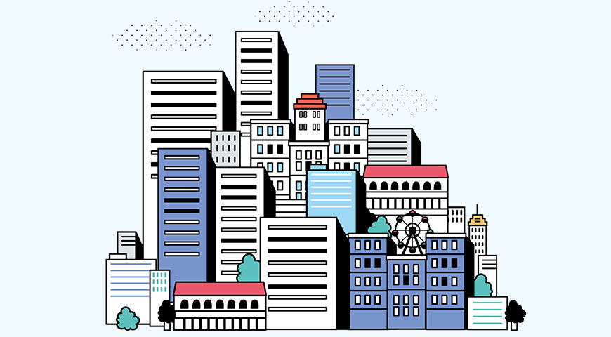 商業施設連合のイメージイラスト